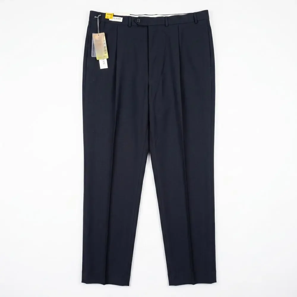 Balmain Paris Men’s 100% Wool Trousers 38L Navy NWT Vintage 2002 Tailored